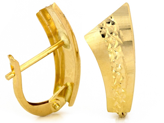 Złote kolczyki angielskie zapięcie eleganckie