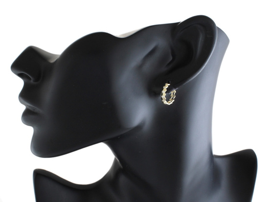 Kolczyki złote dekoracyjne kółka kółeczka