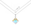 Naszyjnik srebrny 925 Swarovski - kwadrat