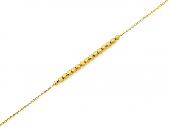 Bransoletka złota delikatna z kulkami