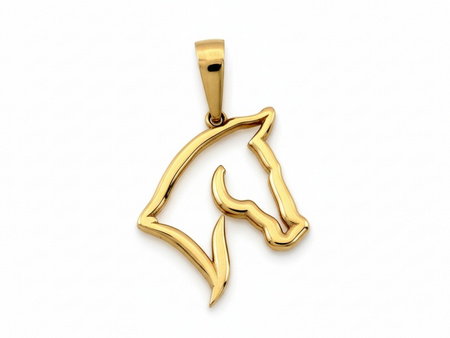 Zawieszka złota głowa konia koń