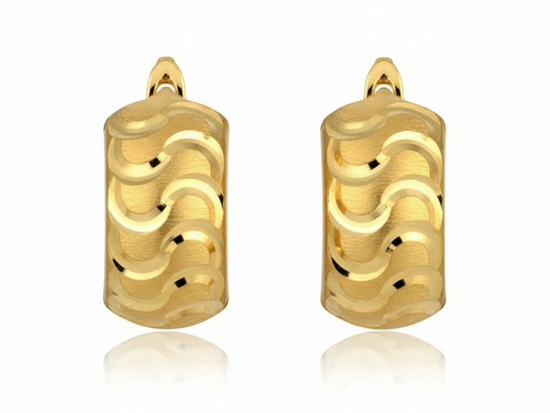 Kolczyki złote angielskie przepiękne błyszczące