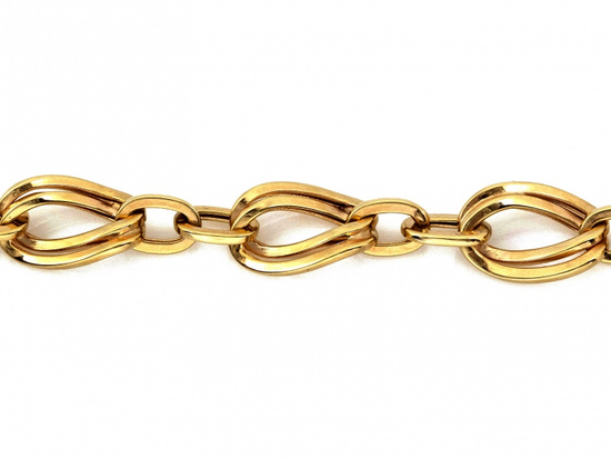 Złota bransoletka z dużych elementów