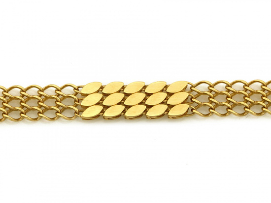 Złota bransoletka taśma błyszcząca