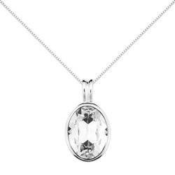 Naszyjnik srebrny 925 Swarovski - elipsa