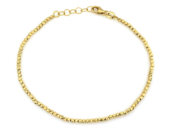 Bransoletka złota diamentowane kuleczki