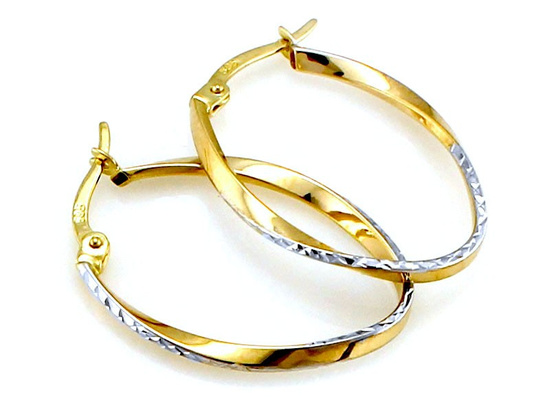 Kolczyki koła diamentowane