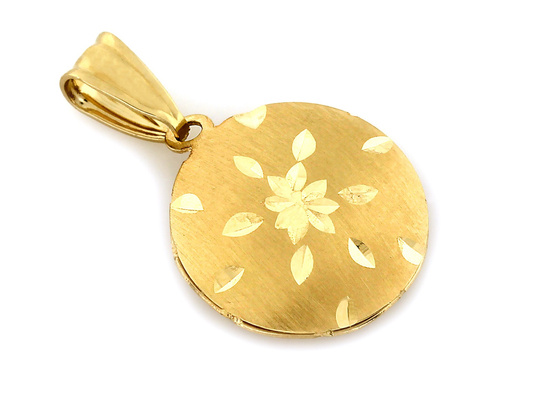 Zawieszka złota okrągła przestrzenna