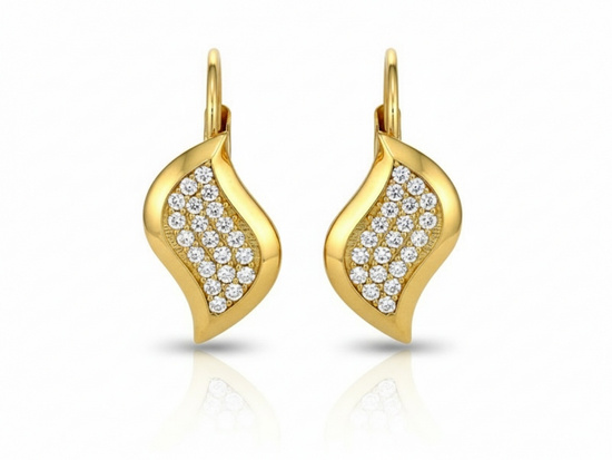 Kolczyki złote angielskie delikatne subtelne