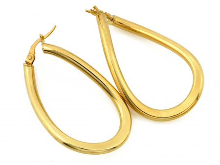 Kolczyki złote sztywne na czasie modne