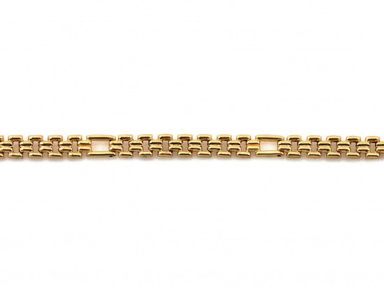 Błyszcząca złota bransoletka z ruchomych elementów na każdą okazję