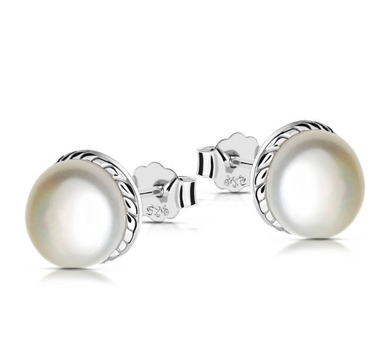 Srebrne kolczyki 925 z perłami