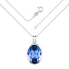 Naszyjnik srebrny 925 Swarovski - elipsa