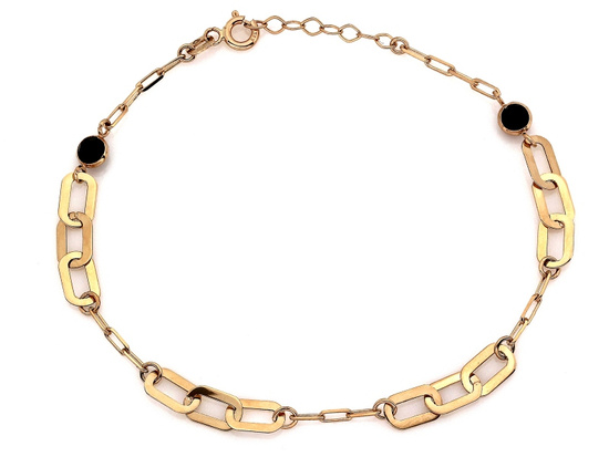 Bransoletka złota modna z dużych ogniw