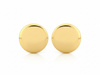 Kolczyki z żółtego złota okrągłe błyszczące na sztyfcie