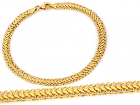 Bransoletka złota przeplatana