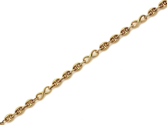 Złota bransoletka z owalnych ogniw