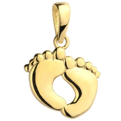 Złota zawieszka 585 - stópki