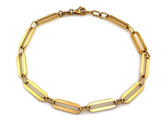 Bransoletka złota modna z dużych ogniw