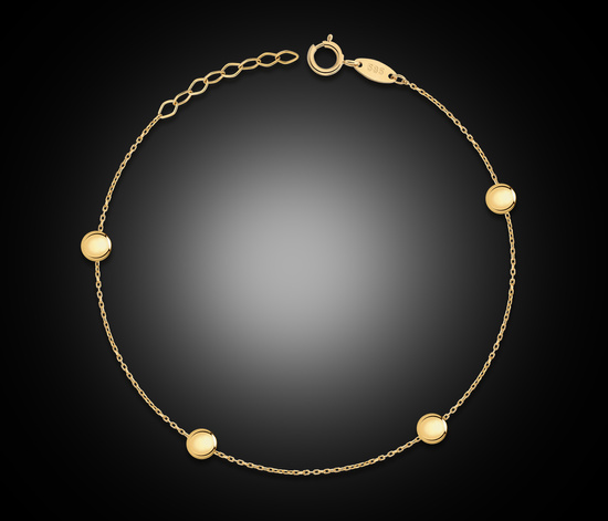 Złota bransoletka 375 kulki, kuleczki 