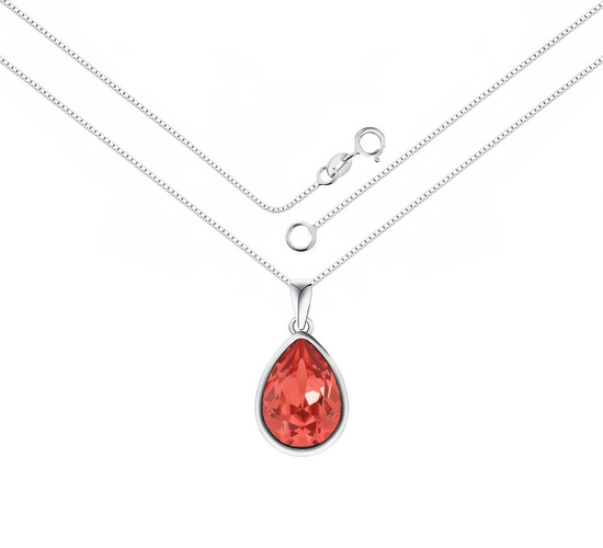 Naszyjnik srebrny 925 Swarovski - owalny
