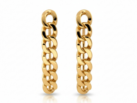 Kolczyki złote nausznice na wzór łańcuszka