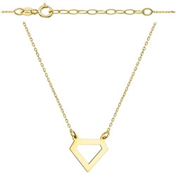 Złoty naszyjnik 585 - diament