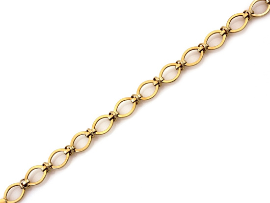 Bransoletka złota modna na czasie z dużych ogniw