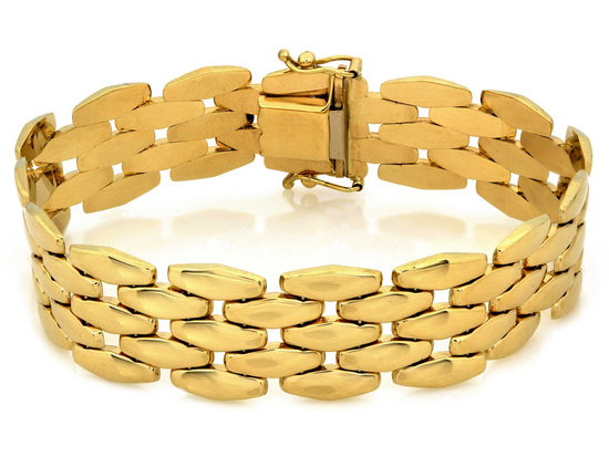 Bransoletka złota szeroka z ruchomych elementów