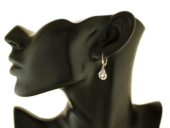 Kolczyki złote angielskie delikatne wiszące