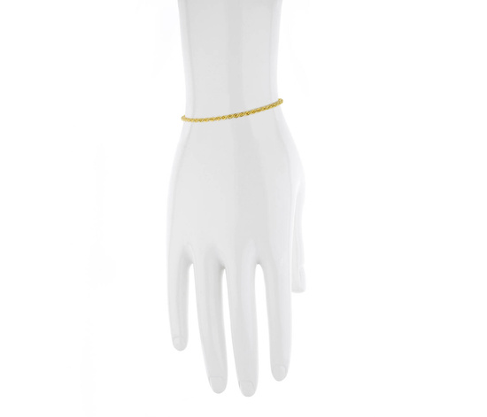 Złota bransoletka 585 kordel korda