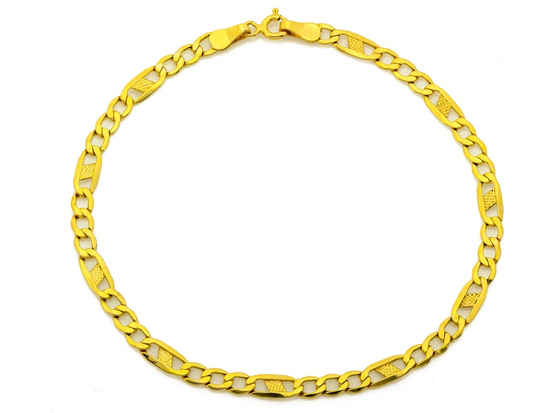 Bransoletka złota łańcuszkowa figaro 4.2mm