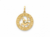Zawieszka złota okrągła zodiak Koziorożec
