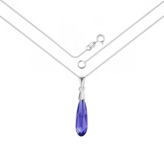 Naszyjnik srebrny 925 Swarovski - kropla
