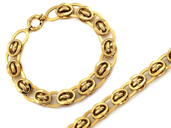 Bransoletka złota z dużych masywnych ogniw