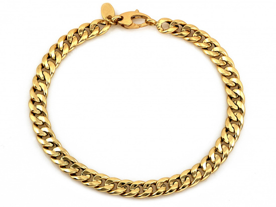 Gruba złota bransoletka pancerka