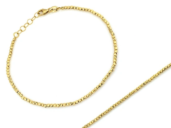 Bransoletka złota diamentowane kuleczki