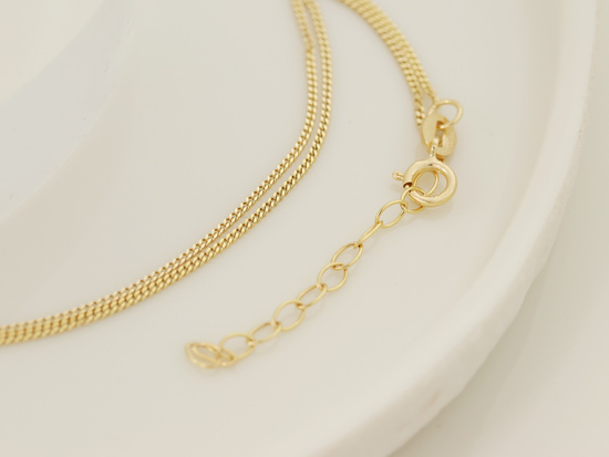 Bransoletka złota delikatny łańcuszek na nogę