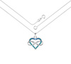 Naszyjnik srebrny 925 z opalem - serce, nieskończoność