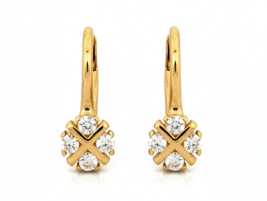 Kolczyki złote delikatne dla dziewczynki