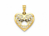 Zawieszka złota ażurowe serce