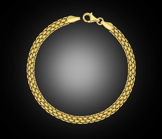 Złota bransoletka 925 Bismarck - 19 cm