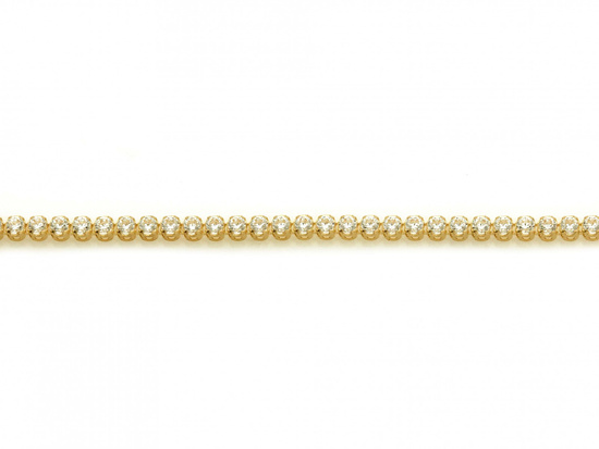 Złota bransoletka tenisowa z cyrkoniami