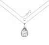 Naszyjnik srebrny 925 Swarovski - owalny