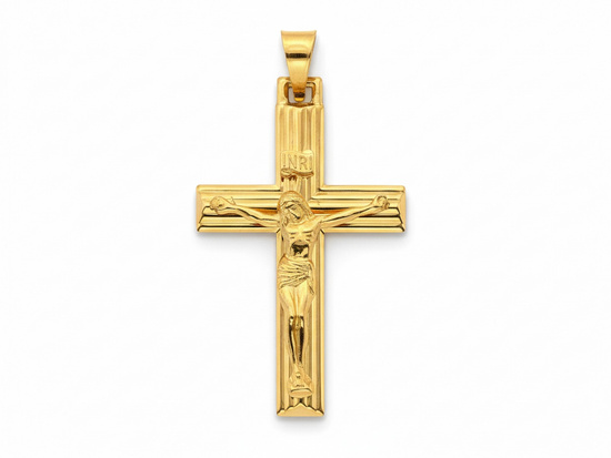 Zawieszka złota krzyżyk z Jezusem