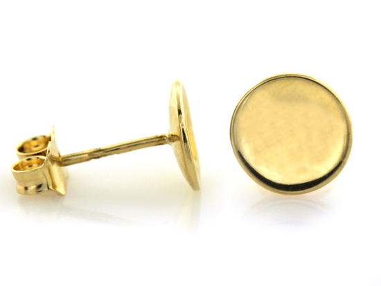 Kolczyki złote kółeczka przy uchu