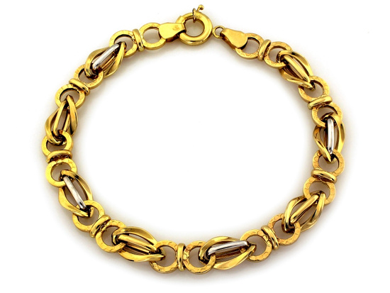 Bransoletka złota modna z dużych ogniw