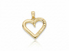 Zawieszka złota serce błyszczące kontur