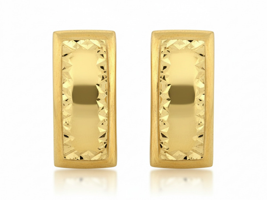 Kolczyki złote angielskie popularne blaszki