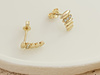 Złote kolczyki delikatne na sztyfcie z cyrkoniami